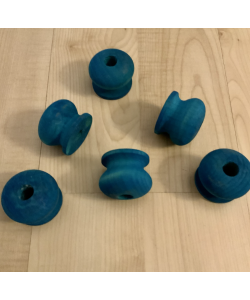 Parrot-Supplies Blue Coloured Wood Knobs Parrot Toy Parts Pack Of 6